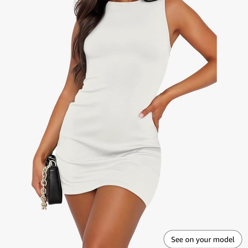 Elegant White Sleeveless Dress